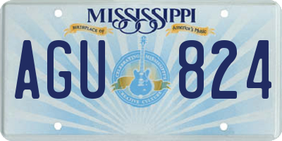 MS license plate AGU824