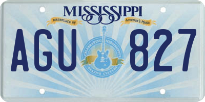 MS license plate AGU827