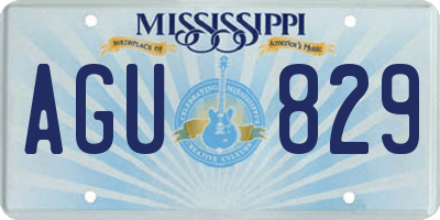 MS license plate AGU829