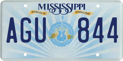 MS license plate AGU844