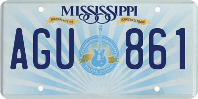MS license plate AGU861