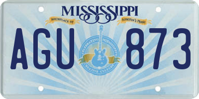 MS license plate AGU873