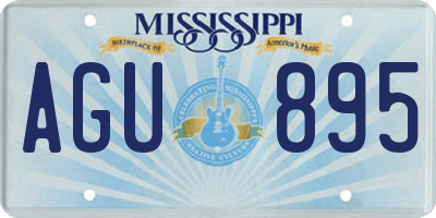 MS license plate AGU895