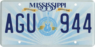 MS license plate AGU944