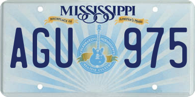MS license plate AGU975