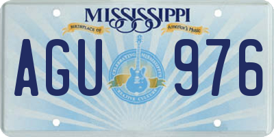 MS license plate AGU976
