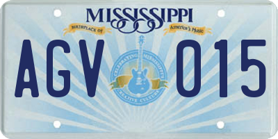 MS license plate AGV015