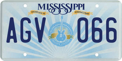 MS license plate AGV066