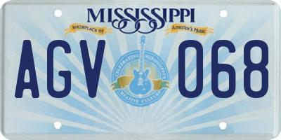 MS license plate AGV068