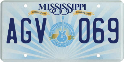 MS license plate AGV069