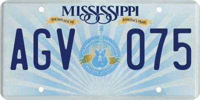 MS license plate AGV075