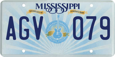 MS license plate AGV079