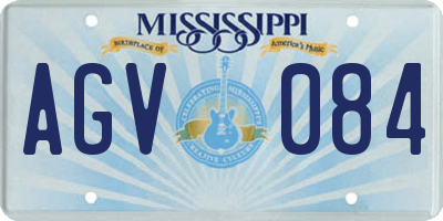 MS license plate AGV084