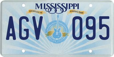 MS license plate AGV095
