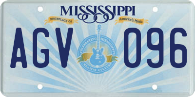 MS license plate AGV096
