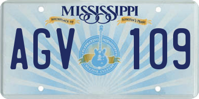 MS license plate AGV109