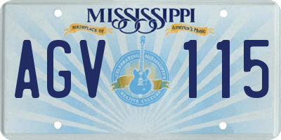 MS license plate AGV115