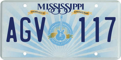 MS license plate AGV117