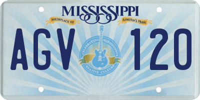 MS license plate AGV120