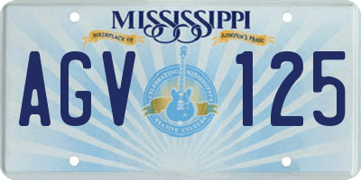 MS license plate AGV125