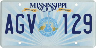 MS license plate AGV129