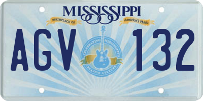 MS license plate AGV132