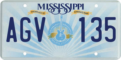 MS license plate AGV135