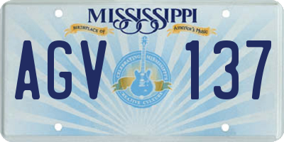 MS license plate AGV137