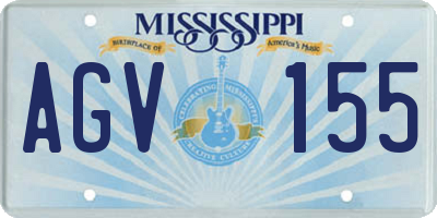 MS license plate AGV155
