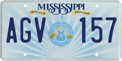 MS license plate AGV157