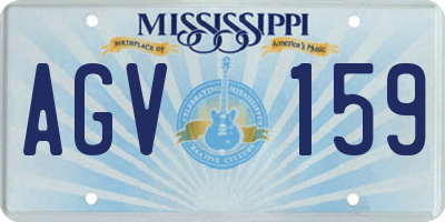 MS license plate AGV159