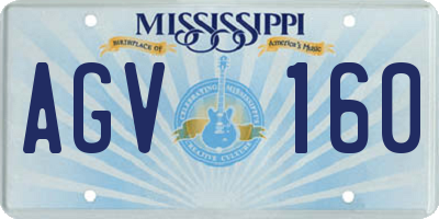 MS license plate AGV160