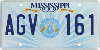 MS license plate AGV161