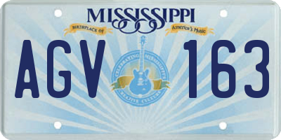 MS license plate AGV163