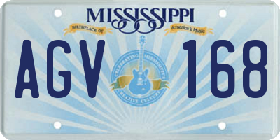 MS license plate AGV168