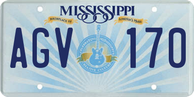 MS license plate AGV170