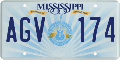 MS license plate AGV174