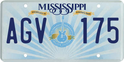 MS license plate AGV175