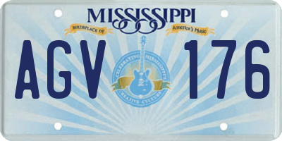 MS license plate AGV176