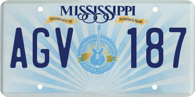 MS license plate AGV187