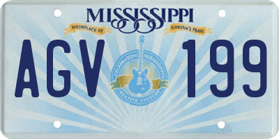 MS license plate AGV199