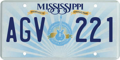 MS license plate AGV221