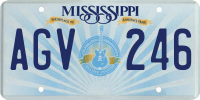MS license plate AGV246