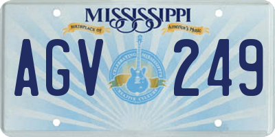 MS license plate AGV249