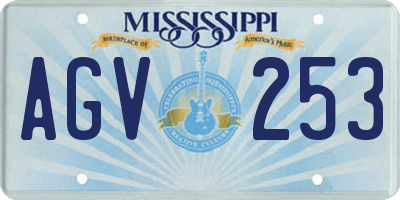 MS license plate AGV253