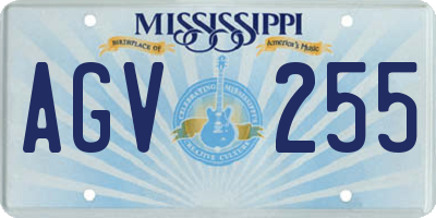 MS license plate AGV255