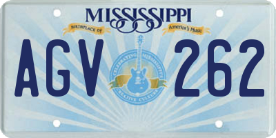MS license plate AGV262