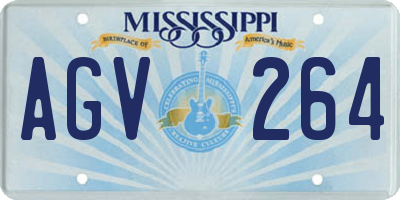 MS license plate AGV264