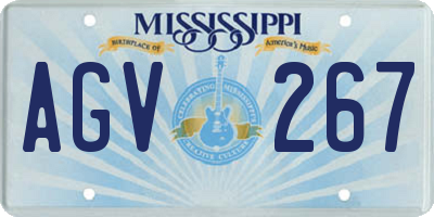 MS license plate AGV267