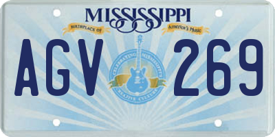 MS license plate AGV269